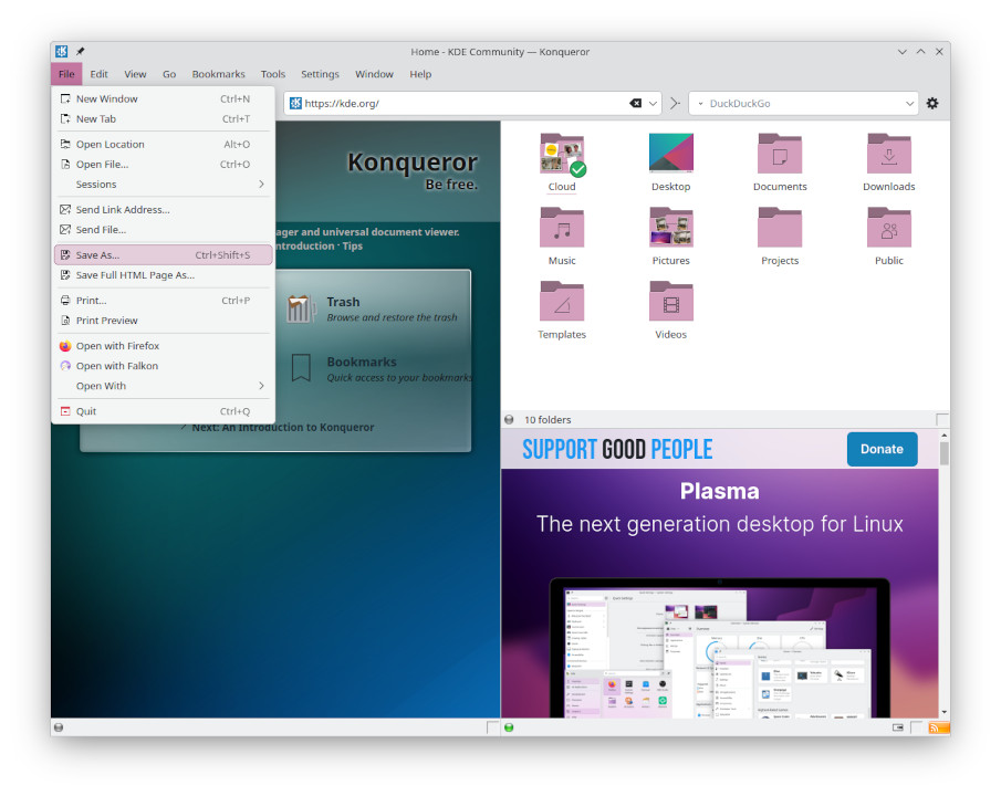 KDE Gear 25.04 - Konqueror