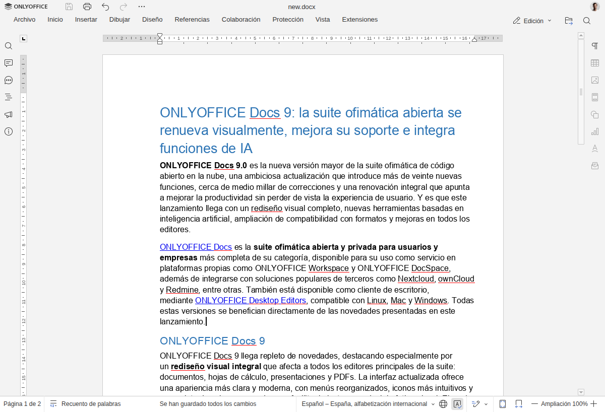 ONLYOFFICE Docs 9