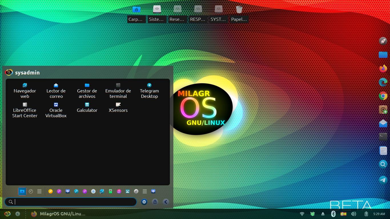 MilagrOS 4.1 “Elemental”