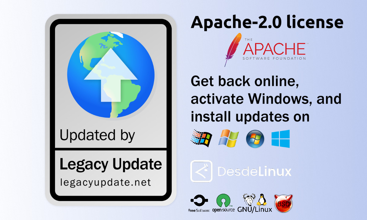 Legacy Update: Un proyecto de código abierto para mantener viejos Windows funcionales